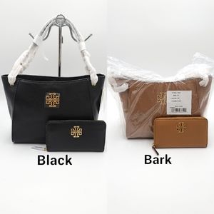 Tory Burch Britten Slouchy Tote and Britten Zip Wallet